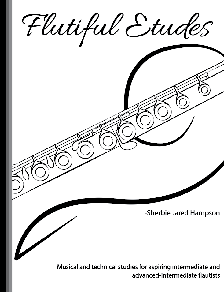 This is a picture of the Cover of the digital Flutiful Etudes Book