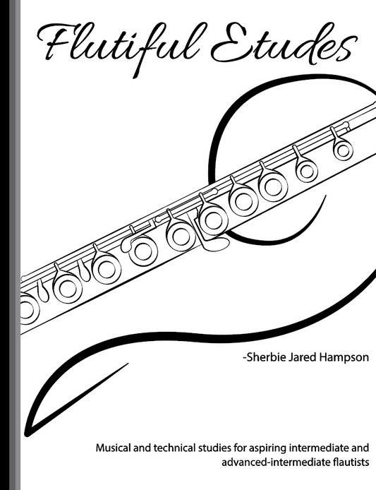 This is a picture of the Cover of the digital Flutiful Etudes Book